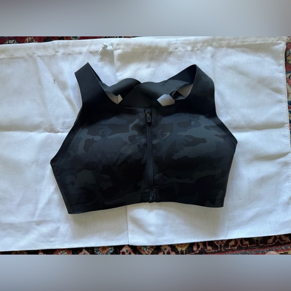 Lululemon Enlite Bra Zip Front High Support 32E and 34DD Camo - Picture 4 of 11